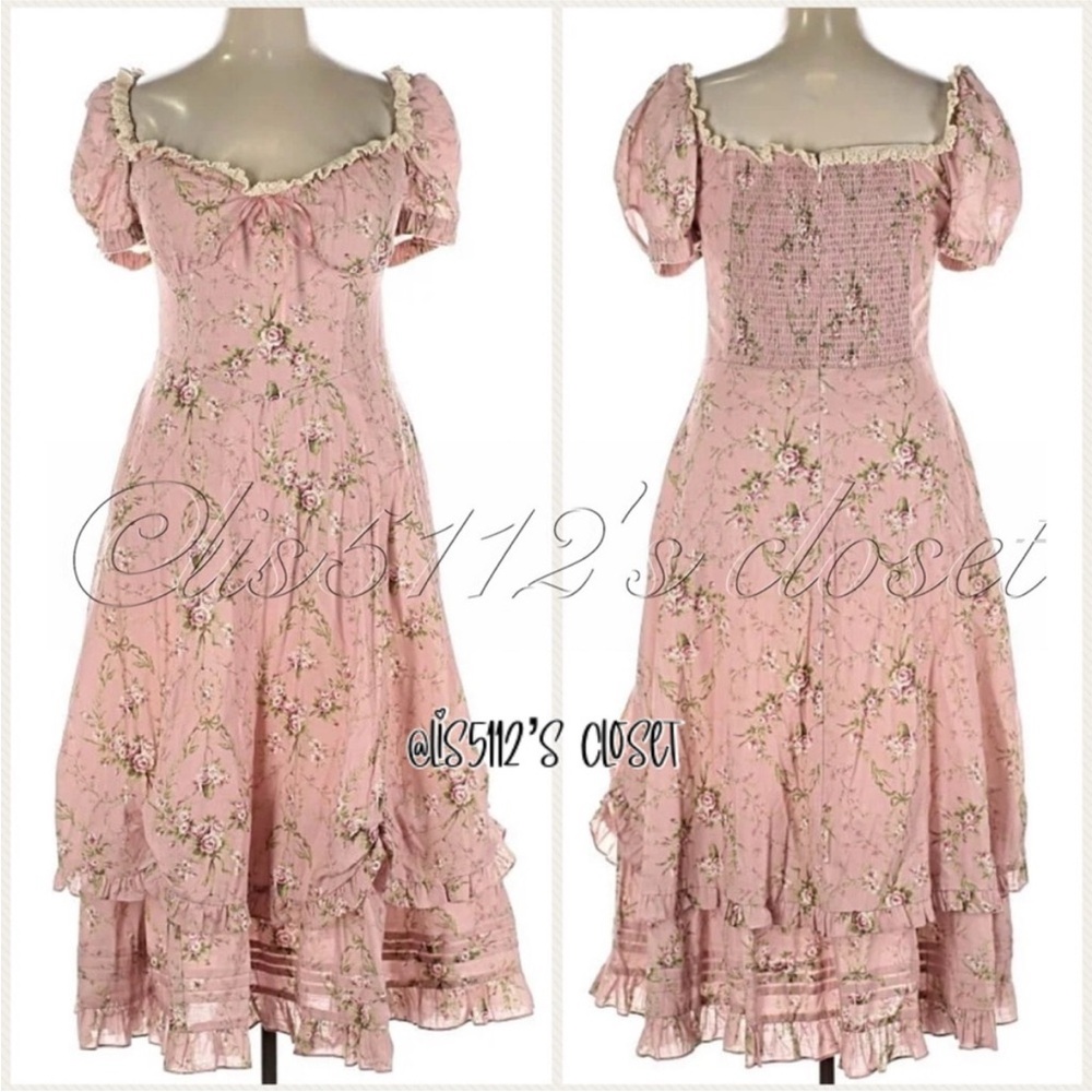 NWOT Lacemade Pink Roses Rosa Rubus Story Corset Dress Size 3XL - Picture 14 of 16